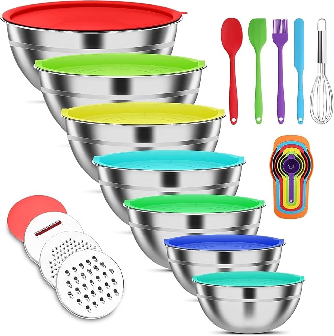 ENVTEK Mixing Bowls with Lids Set, Size 4.5 by ENVTEK