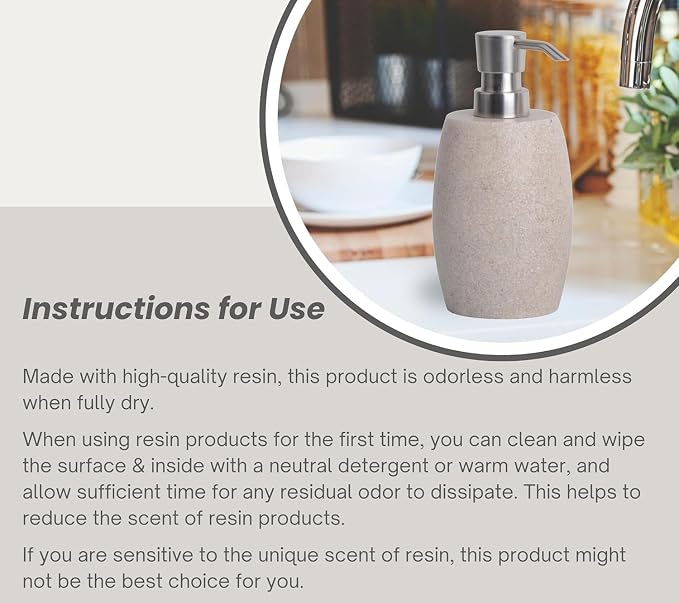 Clasin Home Sandstone Textured Resin Soap Dispenser - Image 9