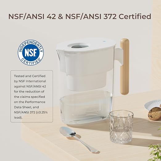 Waterdrop PT-04W Water Filter Pitcher, 10-Cup Capacity, NSF Certified, - Image 5