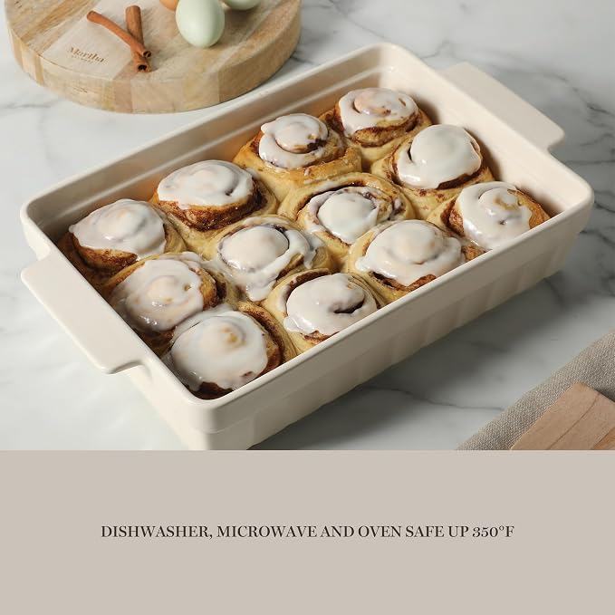 Martha Stewart Broadbrook Ceramic Bakeware, 13x9 Inch Rectangular Baking Dish - Image 5