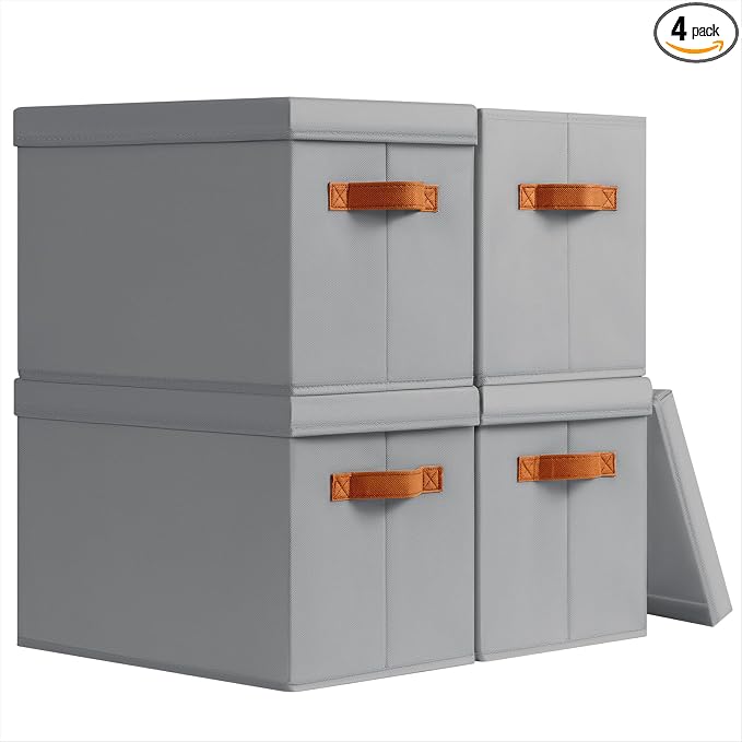 Homsorout Storage Bins with Lids by Homsorout