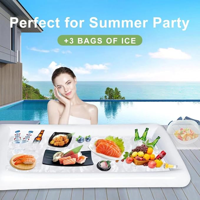 8Pack Party Supplies, Pool Party Buffet Drink Cooler, Ice Tray Food Drink - Image 5
