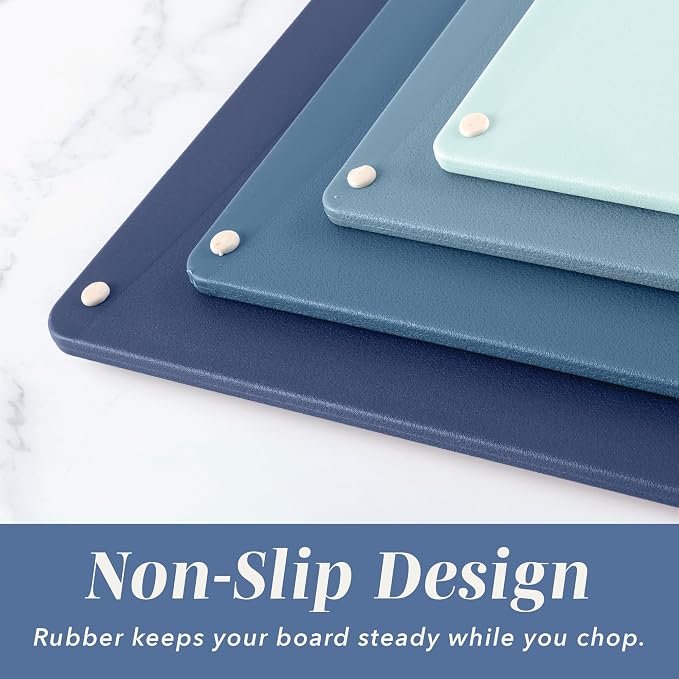 COOK WITH COLOR Non-Slip Cutting Board Set – Kitchen Essentials with Easy Grip - Image 3