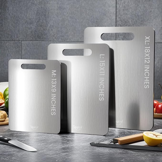 2 Pack Titanium Cutting Board -100% Pure Titanium Cutting Boards - Image 6
