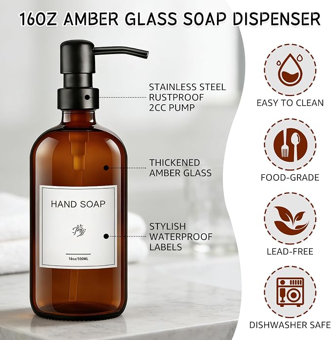 KEYWING Kitchen Soap Dispenser Set - Image 3