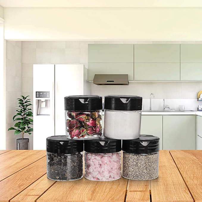 Foraineam 30 Pack Clear Plastic Jars 4 oz Mini Seasoning Bottles Spice Jars - Image 5