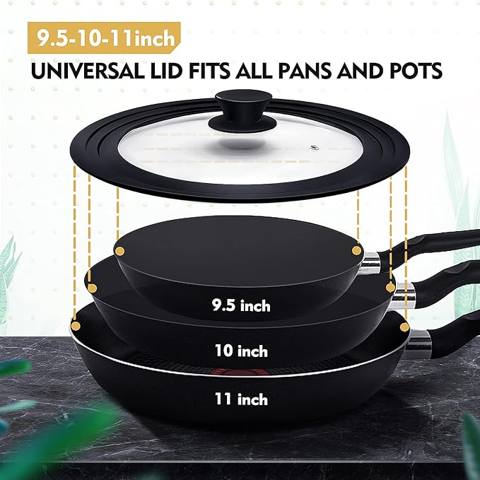 Ydeapi Universal Lid for Pots, Pans and Skillets, Pot Lid - Image 3