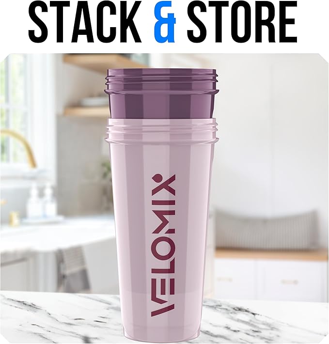 VELOMIX -2 Pack- 28 oz Protein Shaker Bottles - Image 6