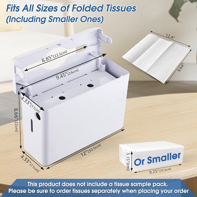 Paper Towel Dispenser Countertop, Large Capacity 200 Sheets, Non-Slip Base - Image 2