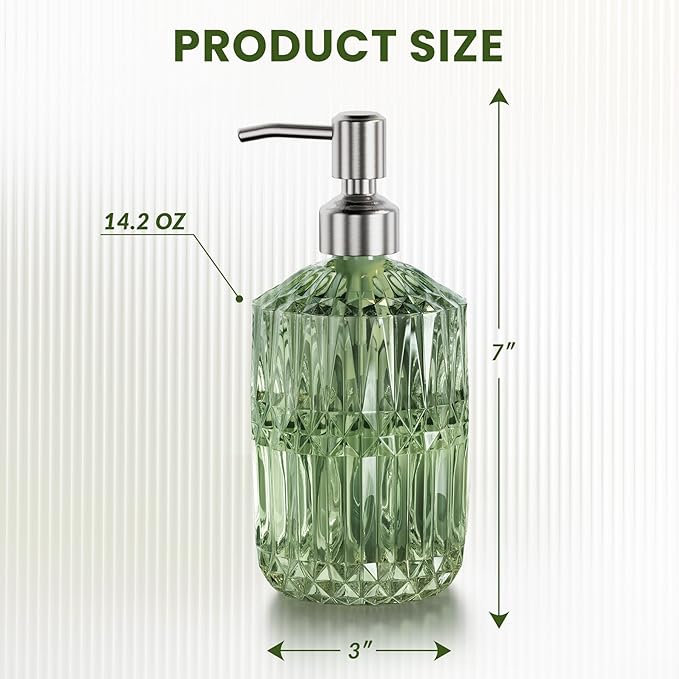 AmazerBath Soap Dispenser, 14.2OZ Refillable Hand Bottles Bathroom Kitchen - Image 4