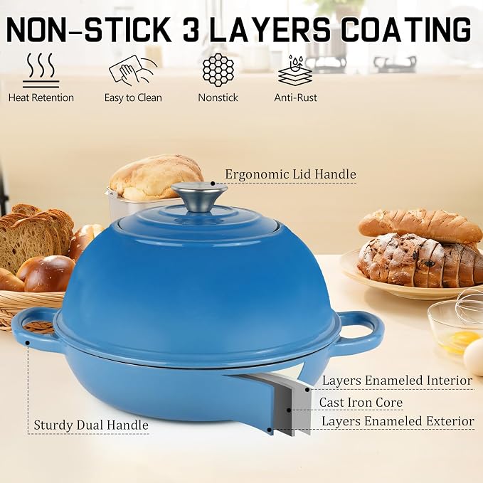 Enameled Cast Iron Bread Oven, Dutch Oven Pot - Image 3
