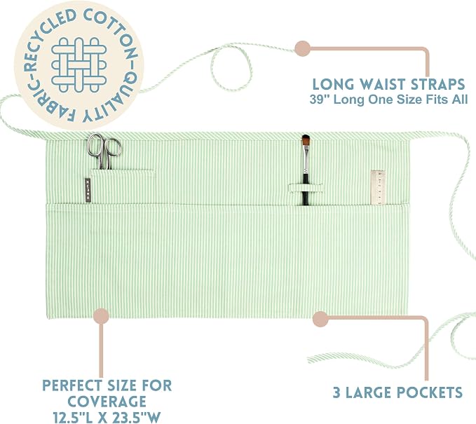 MEEMA Chef Waist Apron Cotton Fabric |Washable & Breathable Waitress & Server - Image 4