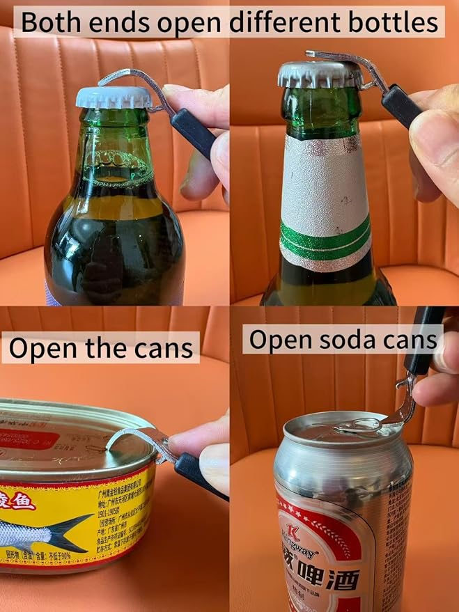 3 Pieces Magnetic Bottle Openers Can Opener Classic Beer Opener Stainless Steel - Image 3