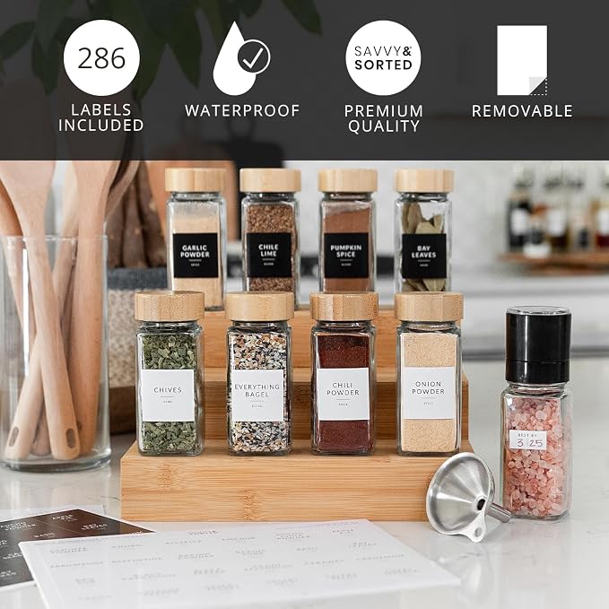 SAVVY & SORTED Glass Spice Jars - Image 2