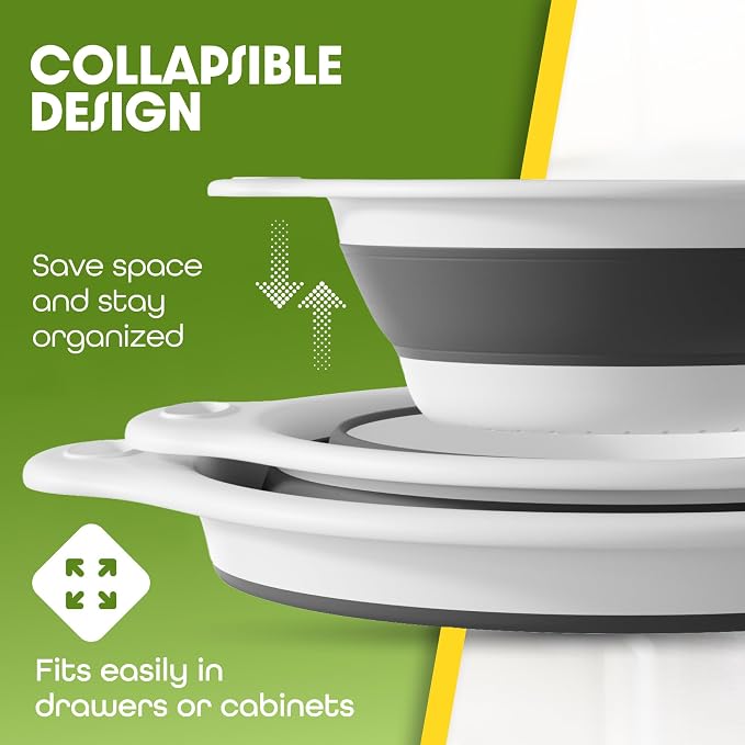 Gevoli Collapsible Colanders Food Strainers - Image 4
