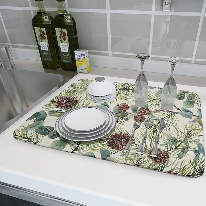 Winter Christmas Dish Drying Mat - Image 6