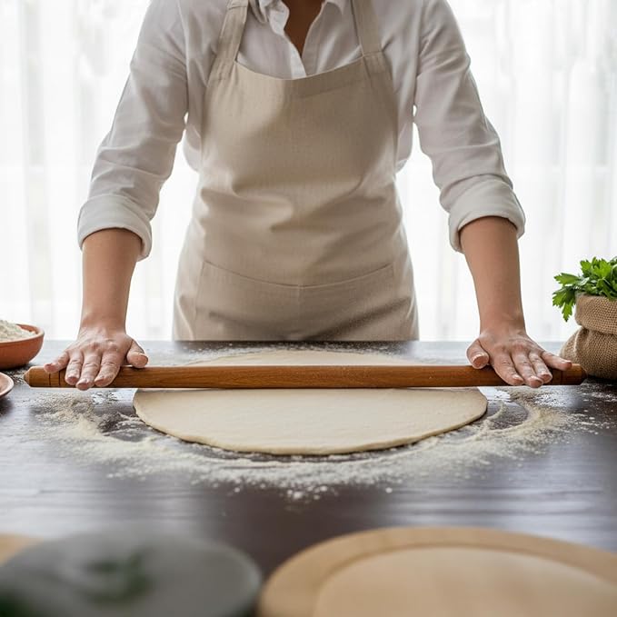 Beech Wood Non-Stick Oil Rolling Pin -Turkish Oklava-Infused Smooth Surface - Image 3