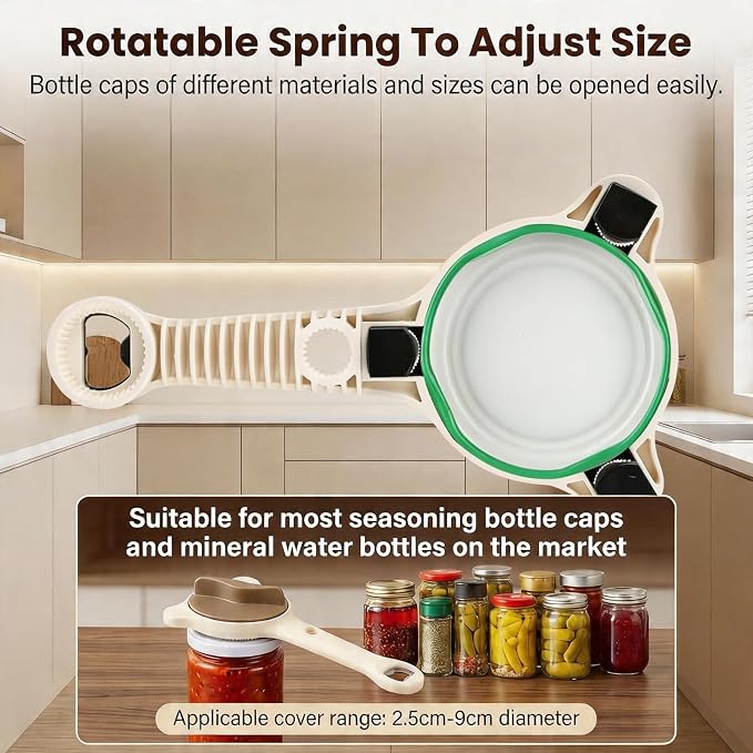 4-in-1 Jar Opener for Seniors -Adjustable Lid Opener - Image 5