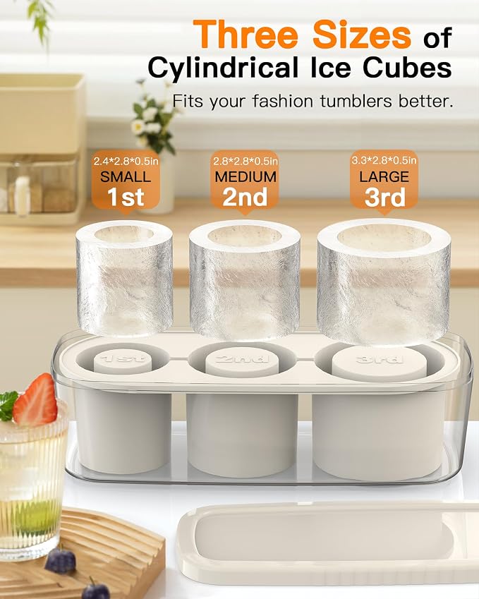 Ice Cube Tray for Tumbler Cup 30Oz-40Oz, Easy Fill and Release Ice Maker for - Image 2