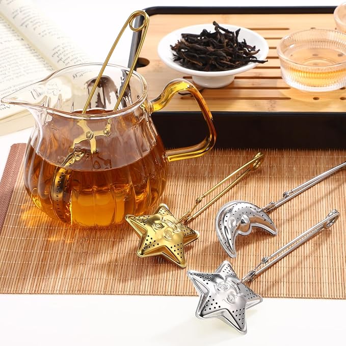 Garneck 4 Pcs Tea Infuser Spoon Set: Loose Leaf Strainer Stainless Steel Snap - Image 2