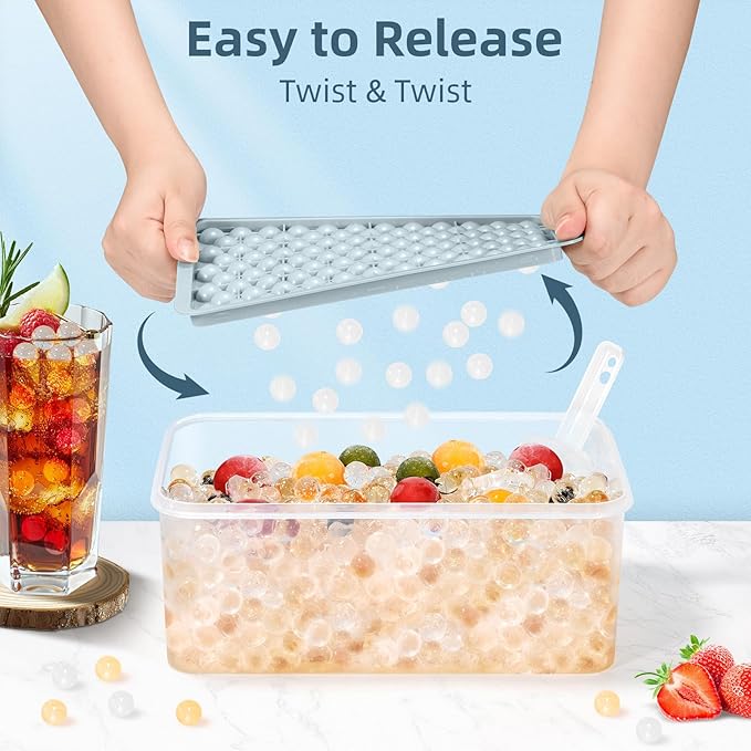 WIBIMEN Mini Ice Cube Trays, 0.55” Tiny Pebble Ice - Image 2
