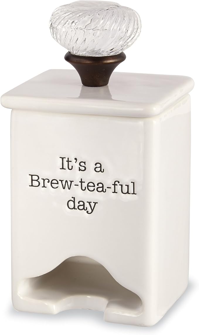 Mud Pie FBA_ Ceramic Tea Bag Caddy by MudPie