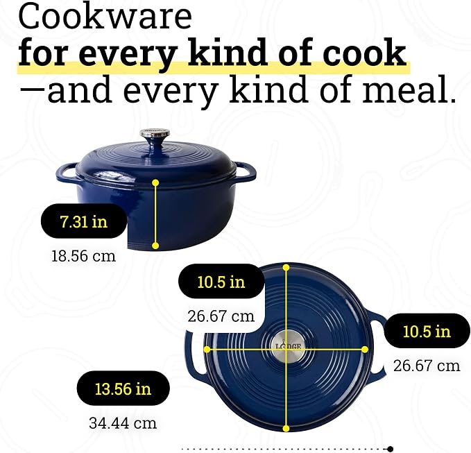 Lodge Essential Enamel Cast Iron Dutch Oven - Image 5