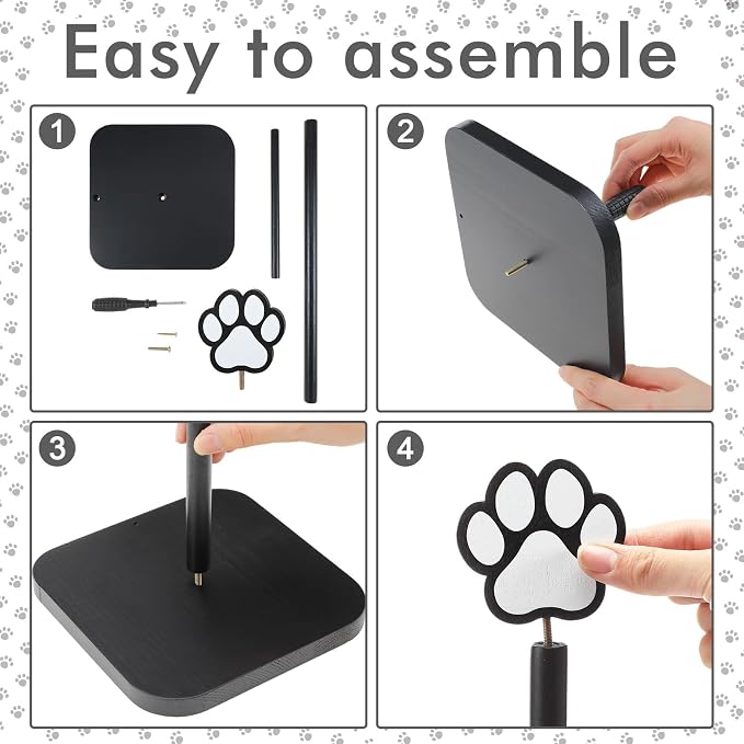 Leinuosen Dog's Paw Paper Towel Holder Farmhouse Dog's Paw Wooden Paper Towel - Image 4