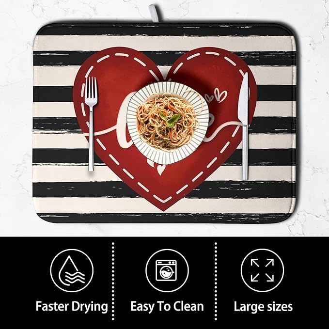Valentine's Day Dish Drying Mat - Image 4