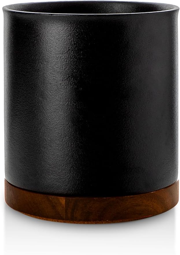 Nucookery 360°Rotating Utensil Holder, 7.2" Large Utensil Crock, Farmhouse - Image 8