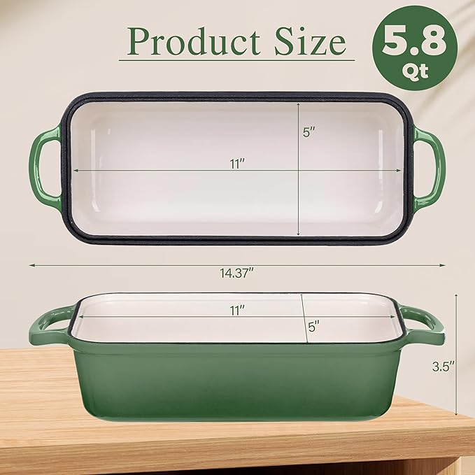 11x5 Inch Cast Iron Bread Pan - Image 3