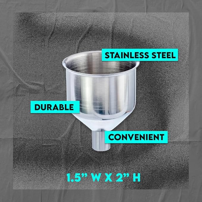 SE Stainless Steel Funnel for Flasks Bottles and Mini Bottles, Small Steel - Image 9