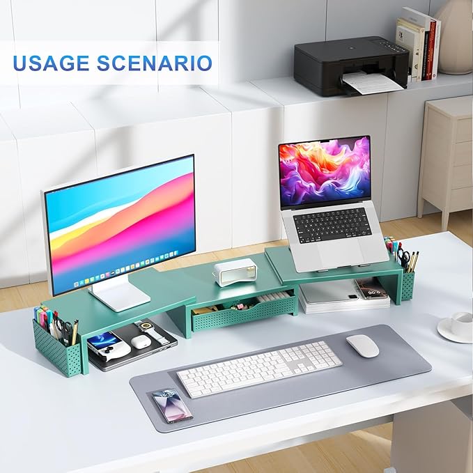 gianotter Dual Monitor Stand Riser, Desk Organizer - Image 6