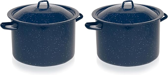 IMUSA USA C20666-1062810W Speckled Enamel Stock Pot by VisitIMUSA