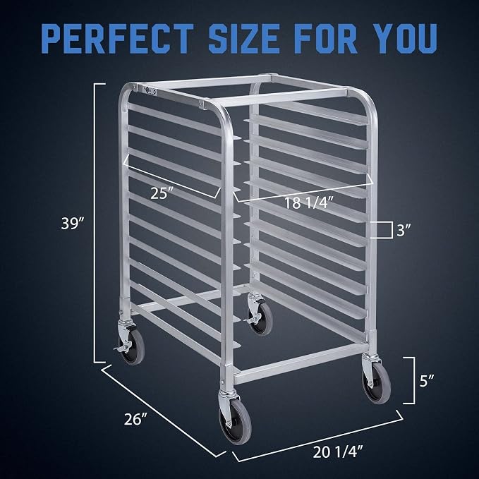 Profeeshaw Bun Pan Bakery Rack 10 Tier - Image 2