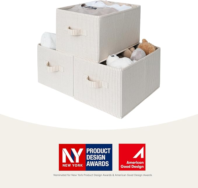 StorageWorks Foldable Shelf Organizer Bins, Closet Storage Baskets - Image 4