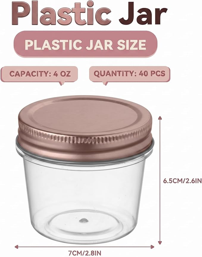 novelinks 4 oz Small Plastic Jars - Image 2