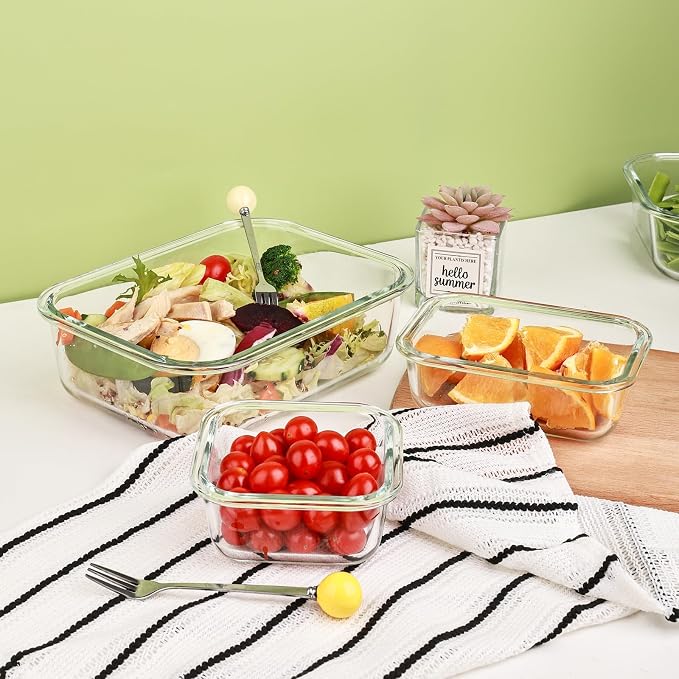 Liuruiyu 8 Pack Glass Food Storage Containers - Image 6