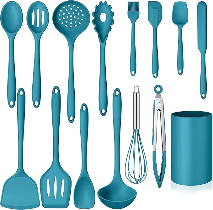 Homikit Silicone Cooking Utensils Set, 15-Piece Nonstick and Heat Resistant by Homikit
