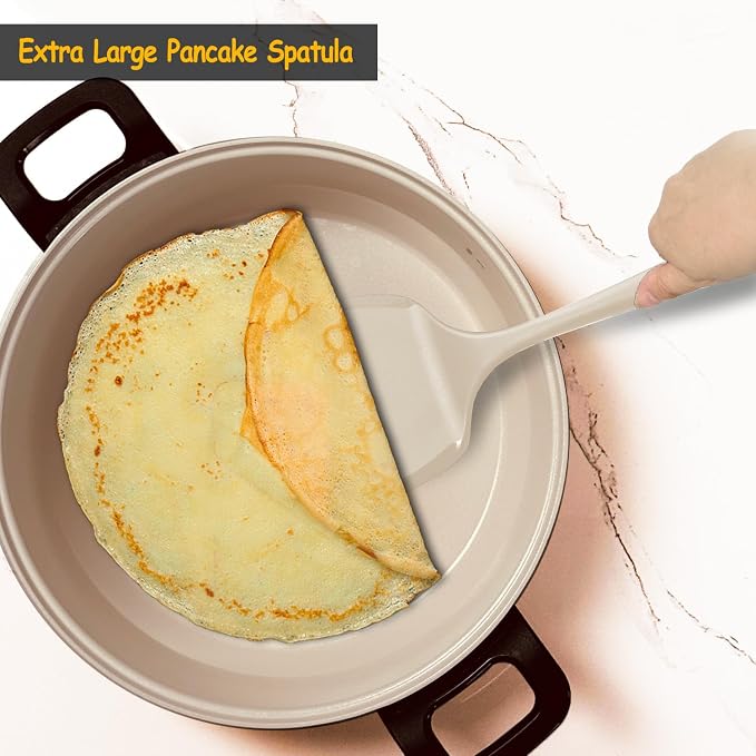 Silicone Spatula Set, 600°F Heat Resistant Silicone Spatula Turner Flipper - Image 6