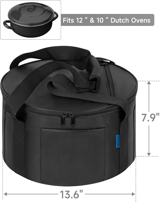Dutch Oven Bag for 12 Inch, Durable Camp Dutch Oven Storage Bag, Carry Bag - Image 6