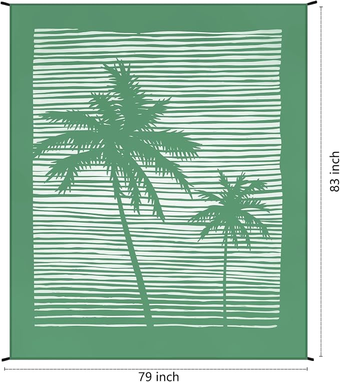 HIHOHO Beach Blanket Waterproof Sandproof Extra Large Beach Mat 79" X - Image 2