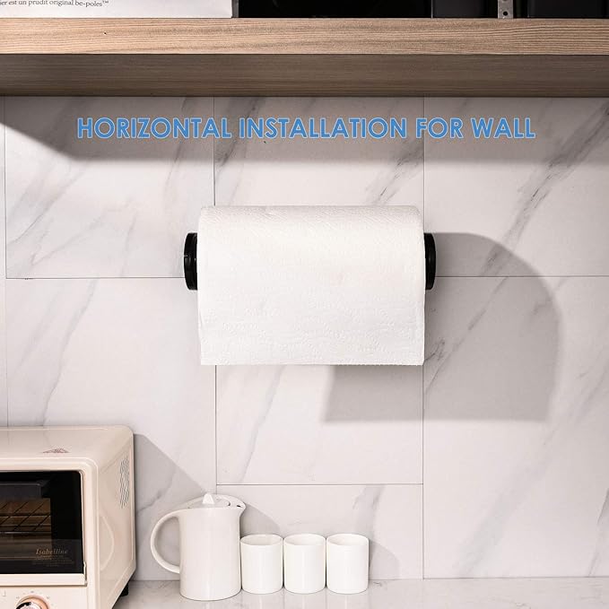 simpletome ONE Hand Tear Paper Towel Holder Under Cabinet Adhesive or Drilling - Image 3