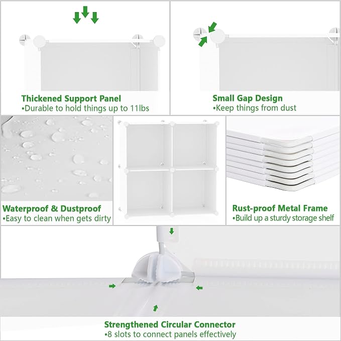 C&AHOME Cube Storage Organizer, 4-Cube Shelves Units, Closet Cabinet, DIY - Image 6
