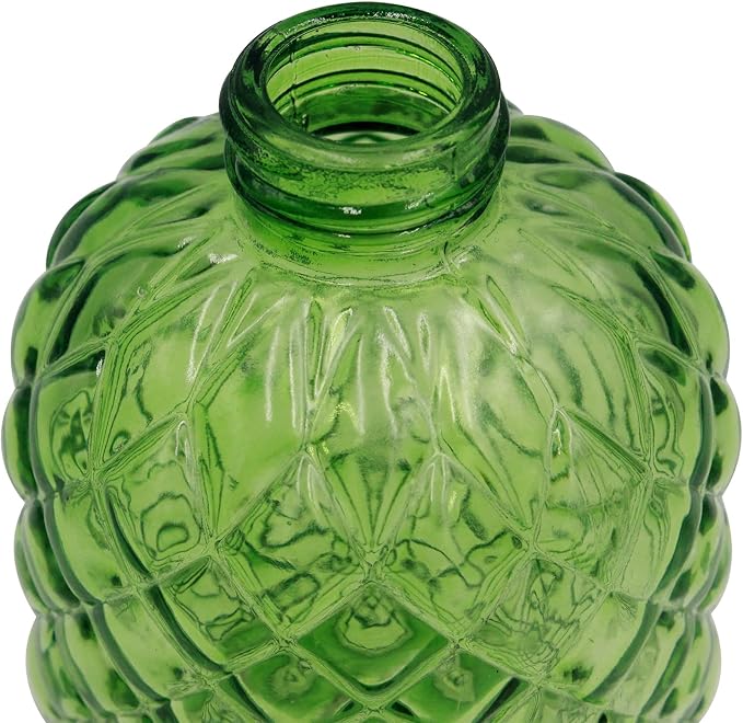 16 oz Diamond Pattern Glass Soap Dispenser, Kitchen and Bathroom Refillable - Image 5