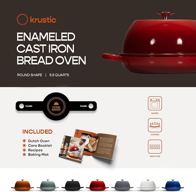 Krustic Enameled Cast Iron Dutch Oven - Image 5