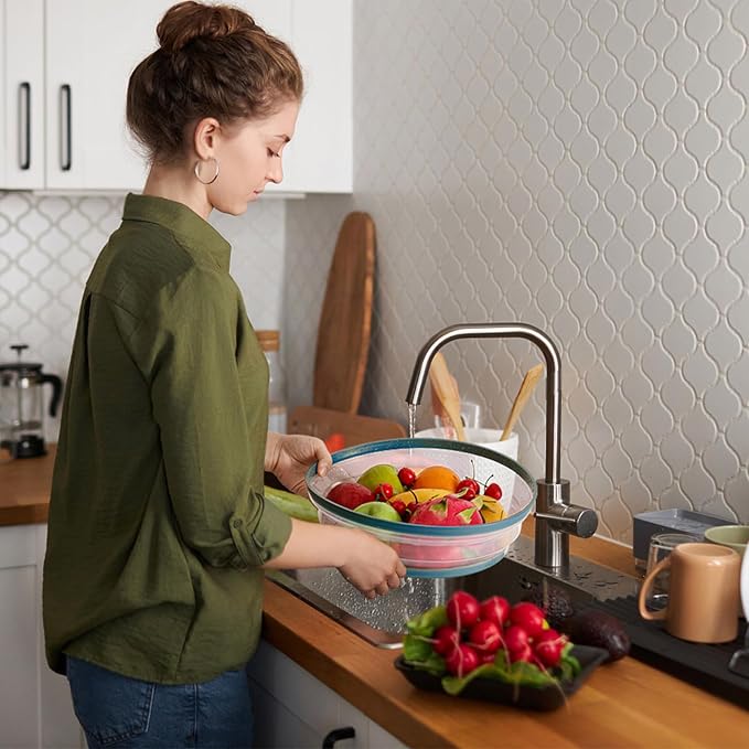 Large Microwave Splatter Cover & Silicone Mat, 12 Inchs Vented Collapsible - Image 8