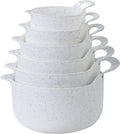 COOK WITH COLOR Nesting Plastic Mixing Bowl Set with Pour Spouts and Handles by CookwithColor