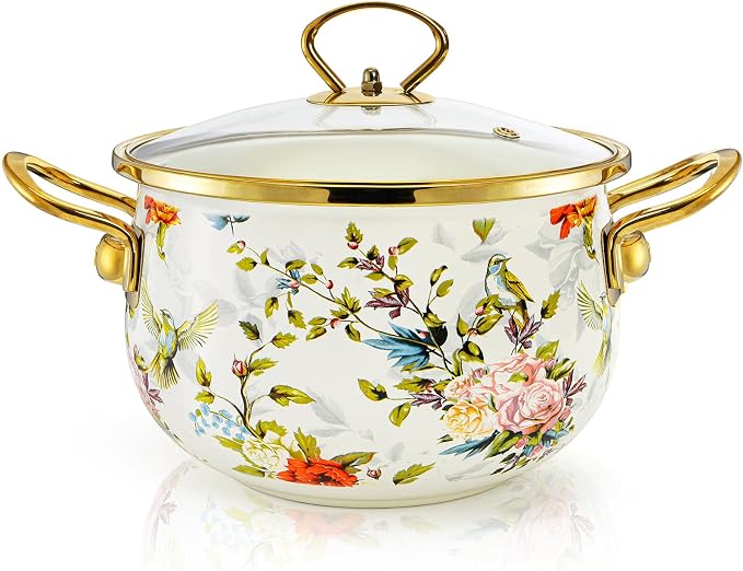 SOUJOY 2.8 Quart Enamel Stockpot by SOUJOY