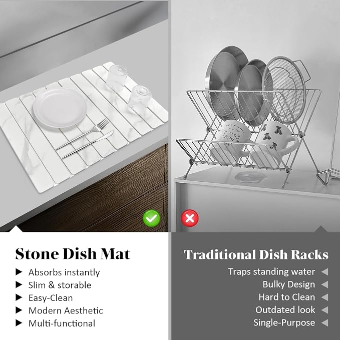 2 PCS Large Stone Dish Drying Mats - Image 6